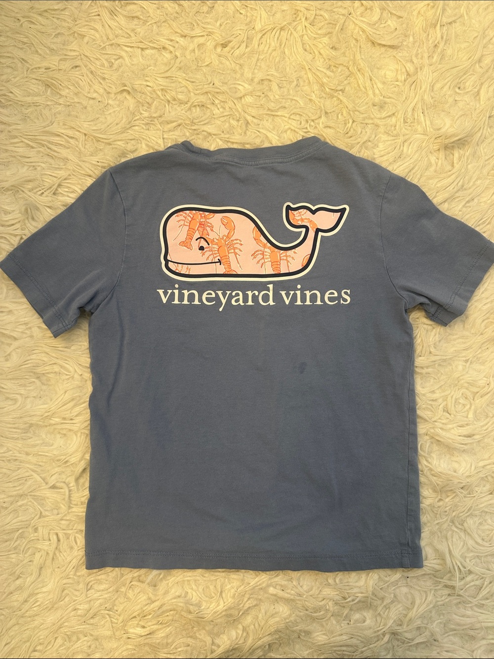 Vineyard Vines Kids Blue Short Sleeve Pocket Tee with Whale Logo